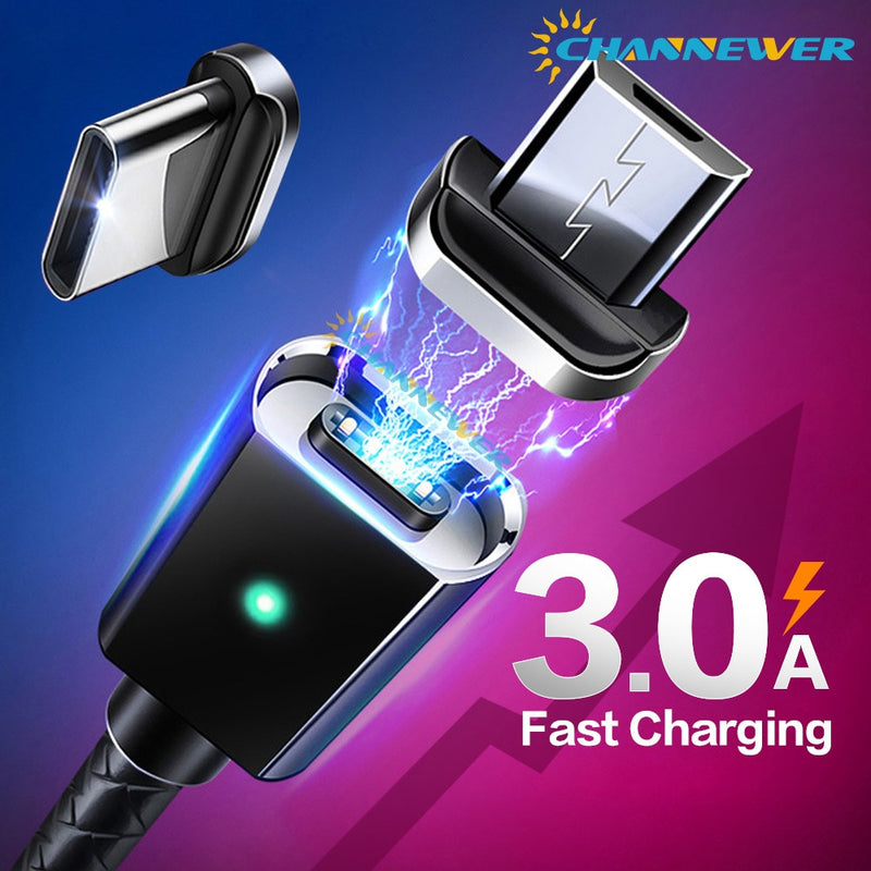 Magnetic Cable fast charging Magnet Micro USB and Type C Cable Sync Data Phone Cables Quick Charge Magnet Charger Cable