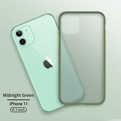 iPhone 11 11pro Shockproof Phone Cover for iPhone 11 Pro Max Black Green Tempered Glass