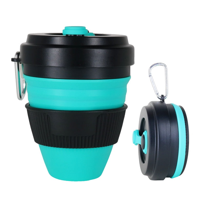 450ml Folding Silicone Cup Portable Telescopic Drinking Collapsible Coffee Cup