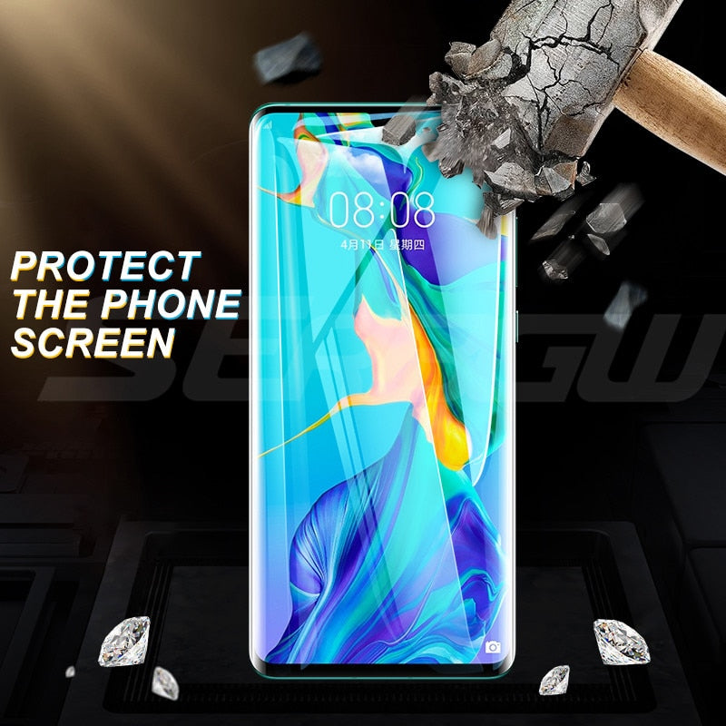 Huawei P30 P20 Pro P20 P10 Lite Plus P Smart 2019 Full Screen Protector Tempered Glass Film Case