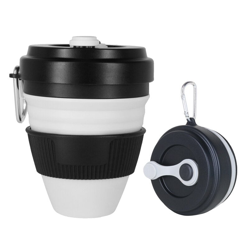 450ml Folding Silicone Cup Portable Telescopic Drinking Collapsible Coffee Cup