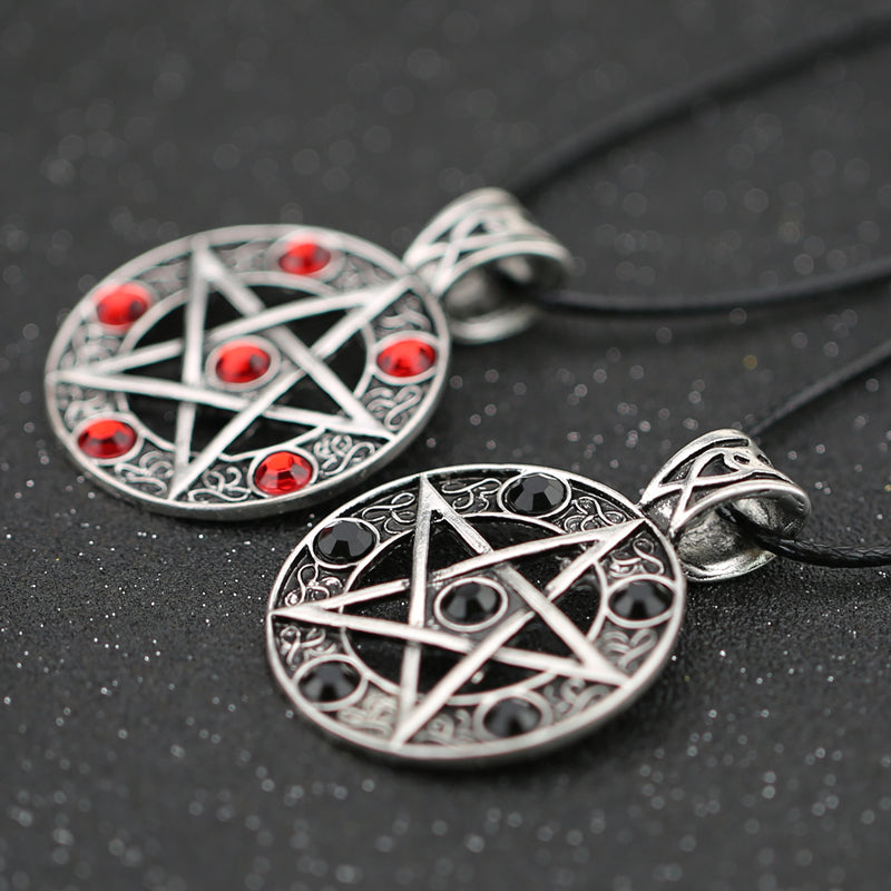 Supernatural Necklace Pentagram Pentacle Five-Pointed Star Wicca Pagan Pendant Vintage Gothic