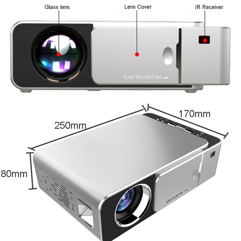 Android 9.0 WIFI  3000lumen 720p HD Portable LED Projector HDMI Support 4K 1080p Home Theater 