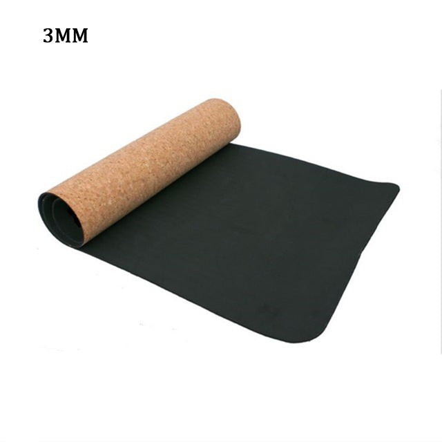 Non-slip TPE+Cork Yoga Mats Pilates Gymnastics 3MM/5MM/6MM/8MM