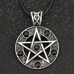 Goth Necklace Pentagram Pentacle Five-Pointed Star Wicca Pagan Pendant Vintage Goth Jewerally