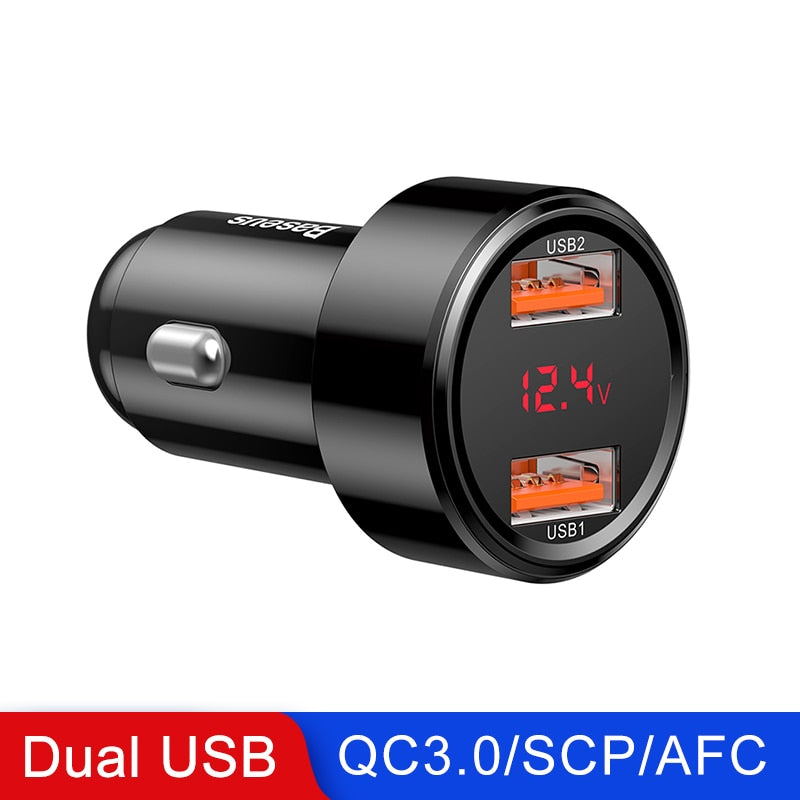 45W Quick Charge Car Charger 4.0 3.0 USB Supercharge USB iPhone and Android