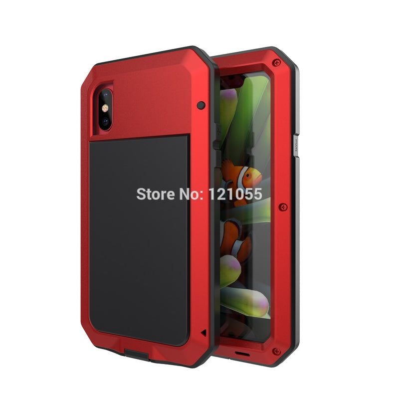 Water Resistant Aluminum Metal Case for IPhone XS max XR X 8 7 6S 6 5S 11 Pro FULL Cover 360 Shock Proof