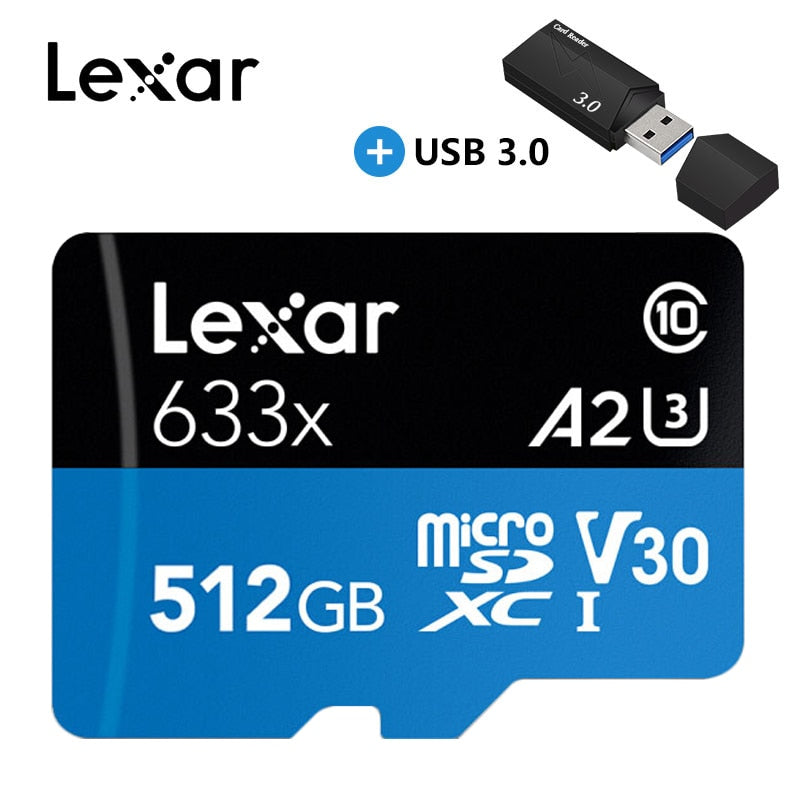 Lexar Micro SD Card 16GB 32GB 64GB 128GB 256GB SDXC/SDHC Flash Memory Card