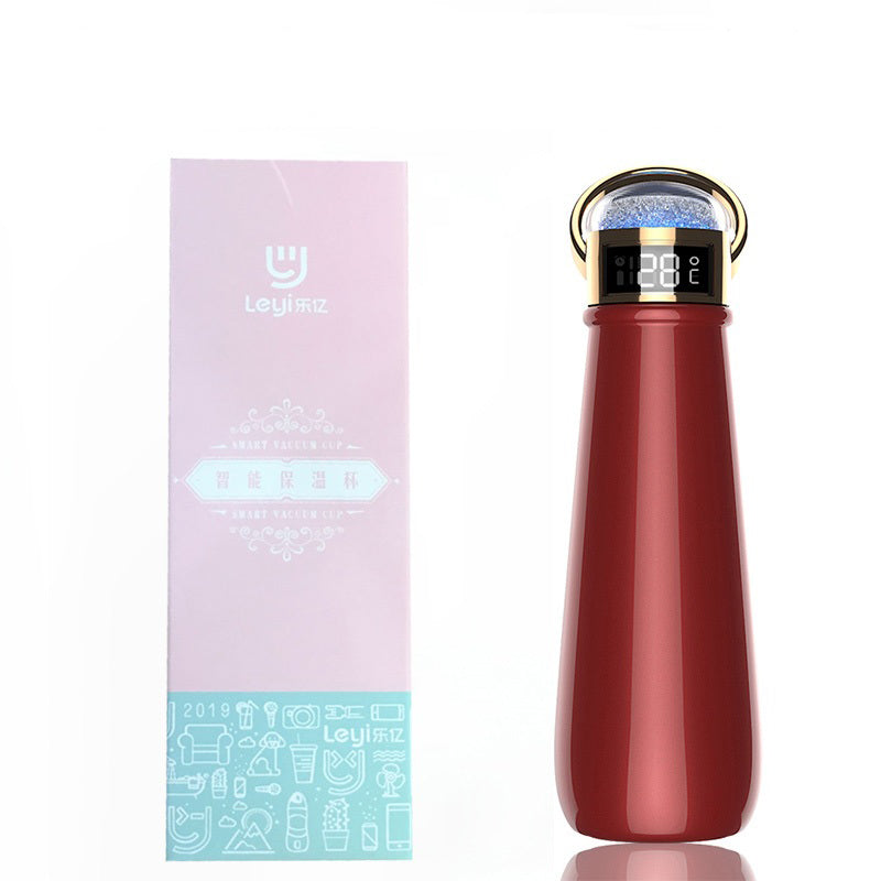 LCD Reminding Travel Heating Thermo Bottle Digital Stainless Steel Smart Water Bottle Thermal Vacuum Insulated Cup with gift box