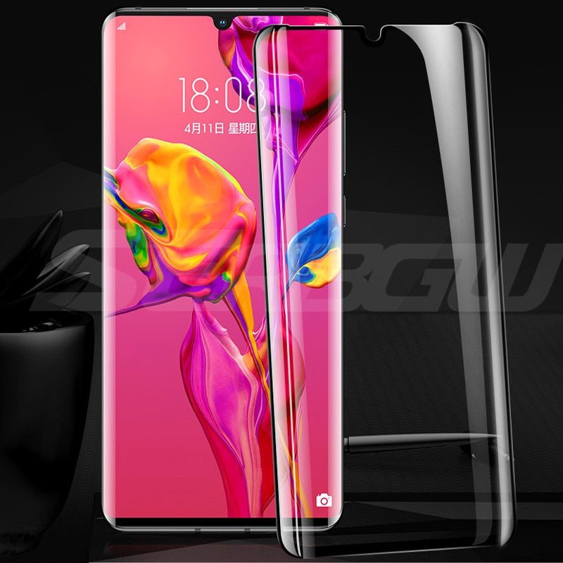 Huawei P30 P20 Pro P20 P10 Lite Plus P Smart 2019 Full Screen Protector Tempered Glass Film Case