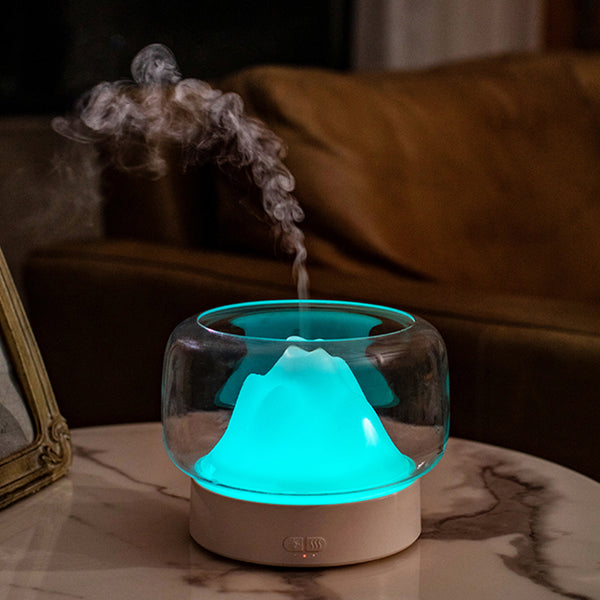 BPA Free Aroma Diffuser 400ML Moutain View Essential Oil Aromatherapy Difusor With Warm and Color LED Lamp Humidificador